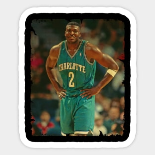 Larry Johnson - Vintage Design Of Basketball Sticker